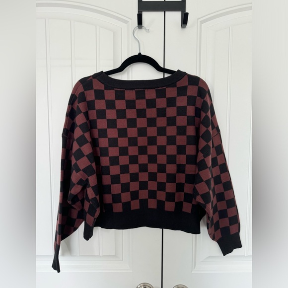 Dressed in LALA Other - Take Your Power Back Checkerboard Knit Set in Black + Mocha